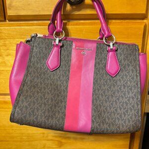 Michael Kors Satchel Brown and Pink